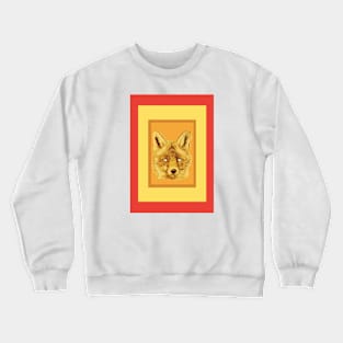 Fox orange variant, red border Crewneck Sweatshirt